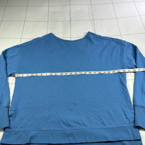 Sweaty Betty Sweatshirt Womens 12 Blue After Class Cross Back Strappy Relaxed - Picture 8 of 10